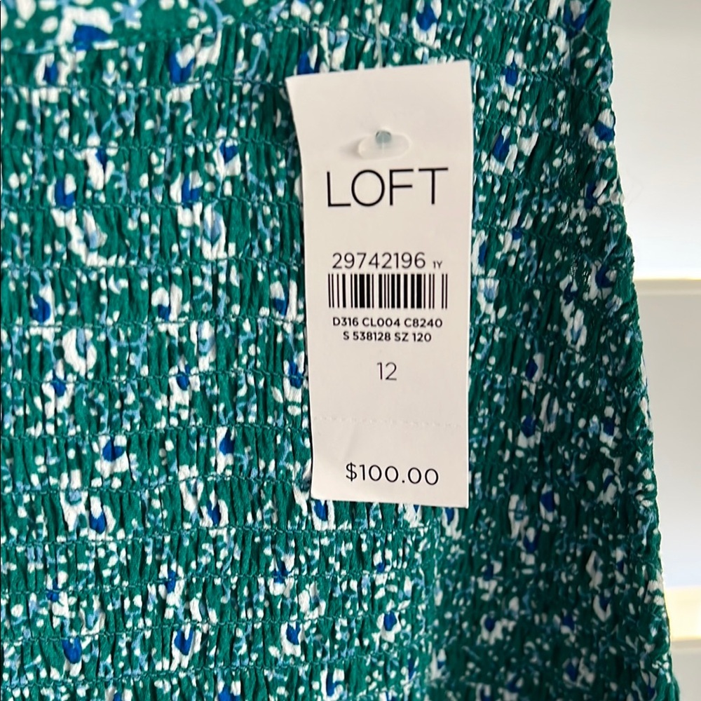 LOFT Green, Blue and White Sleeveless Romper - Picture 5 of 10